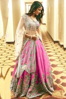 Lehenga Set Sunset Pink and Gold Size LARGE